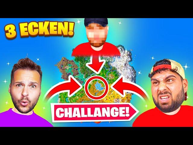 Die 3 ECKEN Boss CHALLENGE in FORTNITE! (EXRTEM) 