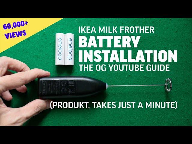 Ikea milk frother battery installation (Ikea Produkt handheld electric frother cappuccino latte)