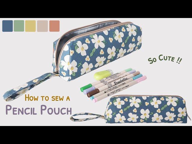 How to sew a pencil pouch | diy open wide pencil case | diy open wide pouch | pencil pouch tutorial