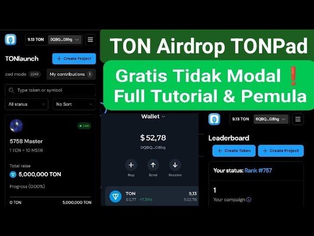 TONPad Airdrop Gratis Tanpa Modal Sama Sekali Bisa Di Ternak