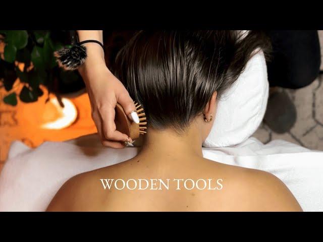 Luxurious ASMR Scalp Massage with Wooden Tools Put Her To Sleep [Real Person] [No Talking]