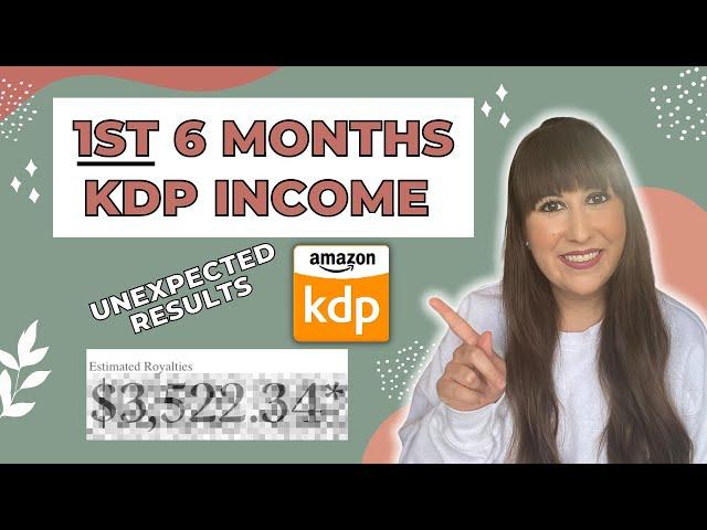 First 6 Months with Amazon KDP | Kindle Direct Publishing Income Report 2023 | Passive Income KDP