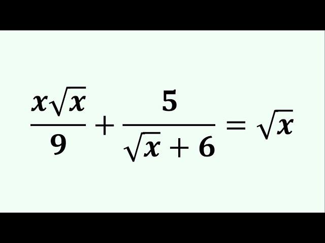 A Nice Rational Equation Challenge | Math Olympiad | Algebra