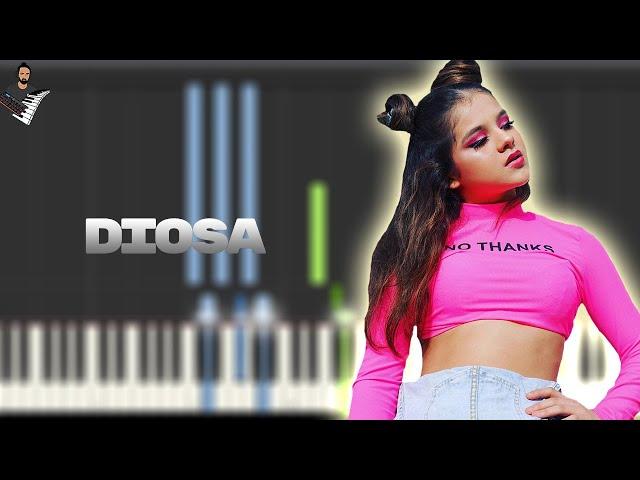 Karina y Marina - Diosa | Instrumental Piano Tutorial / Partitura / Karaoke / MIDI