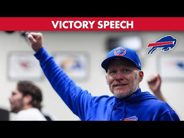 Sean McDermott's Victory Speech Vs. Seattle Seahawks! | Buffalo Bills