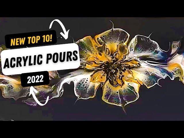 (705) NEW TOP 10! 2022 Acrylic Pour Paintings from Harmony House Art!