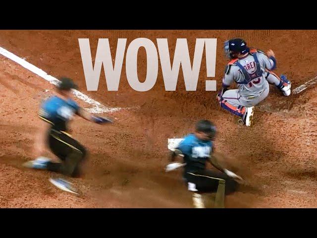 CRAZIEST PLAY OF THE YEAR?!  Two Phillies players score AT THE SAME TIME!  