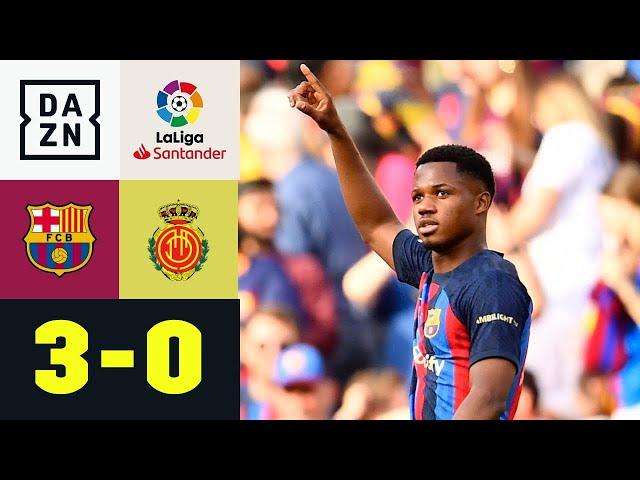 Ansu Fati trifft beim letzten Spiel im Camp Nou doppelt: FC Barcelona - Mallorca | Laliga | DAZN