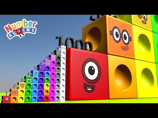 Numberblocks Mathlink Step Squad 1 to 10 vs 1000 to 30,000 BIGGEST Standing Tall Numbers Pattern