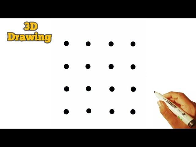 3D S letter drawing l How to draw 3d s letter from dots