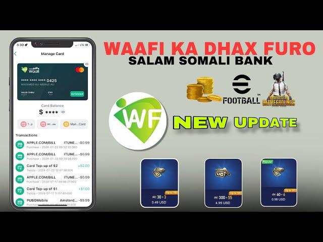 Waafi Ka Dhax Furo Account Salaam Somali Bank Mastercard 