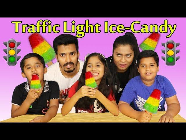 Traffic Light Ice Candy | Making Ice candy in Hindi | Very Easy Ice Cream