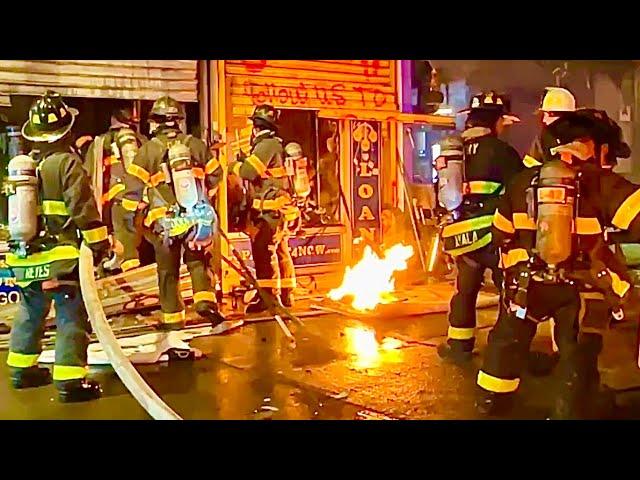 FDNY BOX 2318 ~ FDNY BATTLING A 10-75 FIRE IN A TAXPAYER ON WESTCHESTER AVENUE IN DA BRONX, NEW YORK