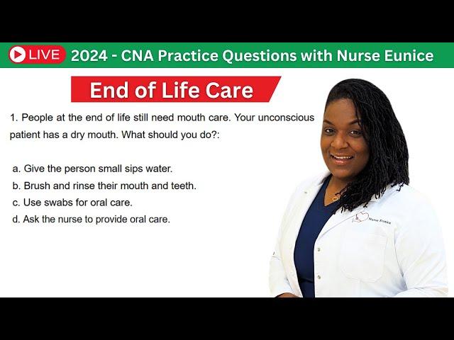 2024 Practice CNA Exam Questions and Answers with Nurse Eunice