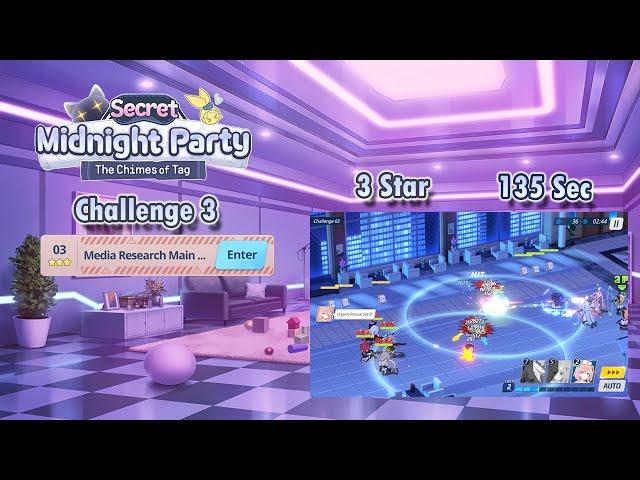 Blue Archive Global -  Secret Midnight Party Challenge 3 (135 Sec Clear)