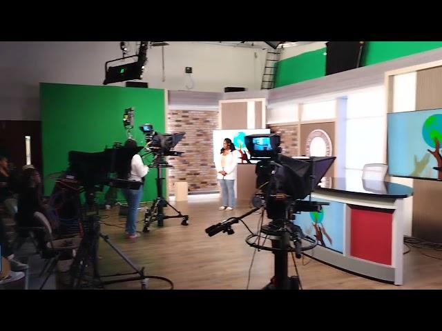 Students at the SOC's TV Studio