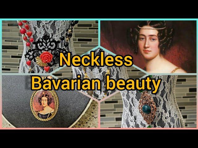 DIY. Necklace Bavarian Beauty. Tutorial. Колье:" Баварская красавица". Очень подробный мастер класс.