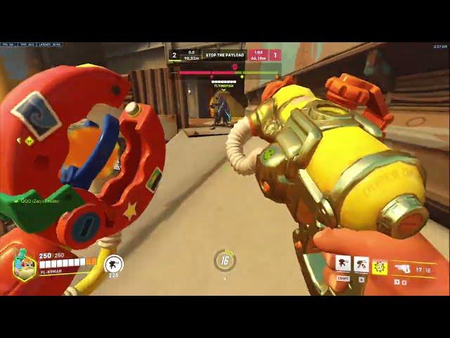 STRONG 2nd Point Turret Junkertown | TOP 500 Torbjorn Turret spots and Gameplay Season 7