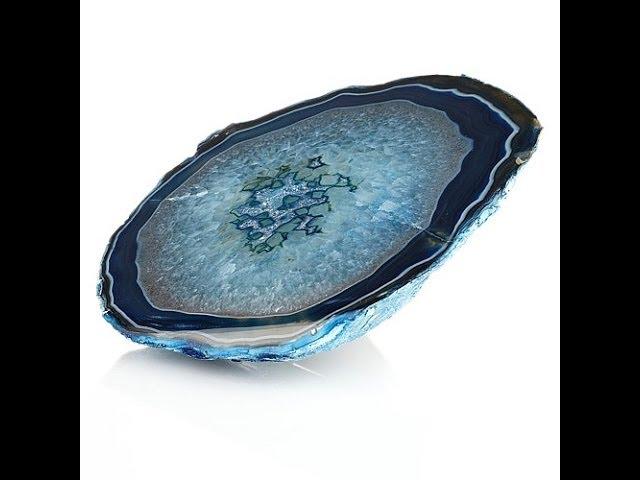 8" Brazilian Genuine Agate Cheese Plate