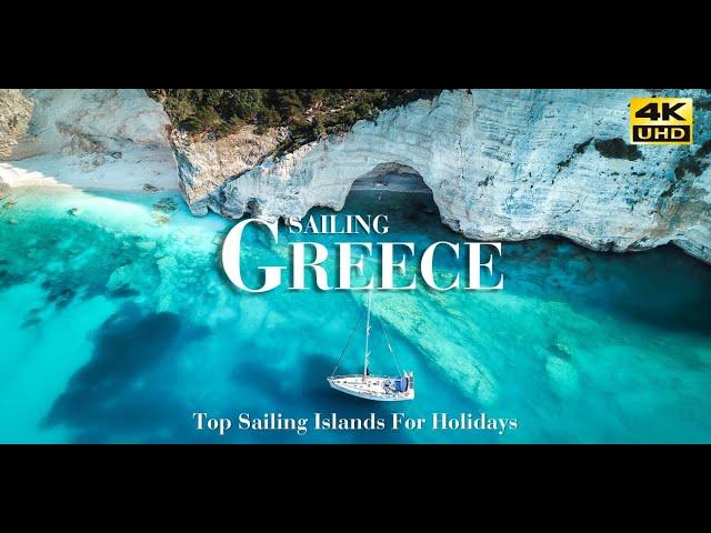 Greece Sailing 4K - Top Holiday Islands with Relaxed Lo-Fi Chill Music