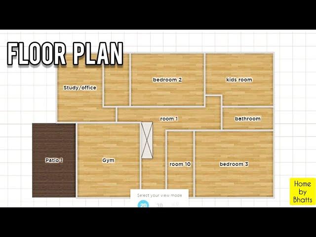 Making a simple Floor plan in HomebyMe | 3D Design Tutorial | Home by Bhatts