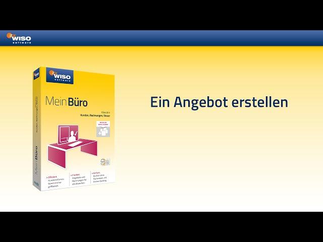 Angebot erstellen mit WISO MeinBüro