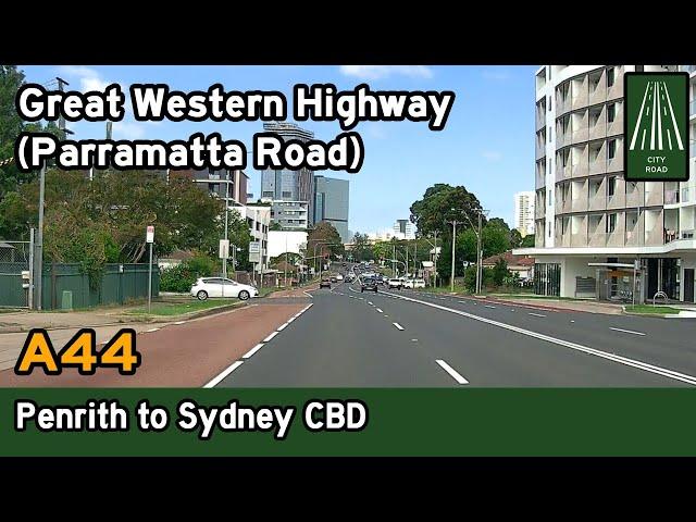 Driving from Penrith to Sydney CBD - A44 Great Western Hwy/Parramatta Road [4K]