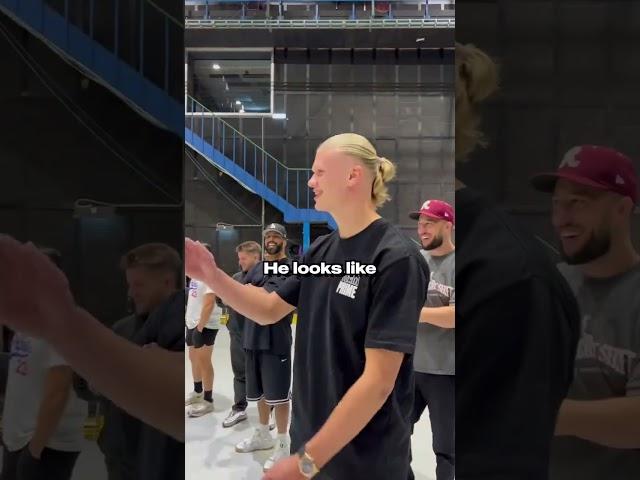 Erling Haaland vs. Logan Paul & KSI  (via @loganpaul/X) #shorts