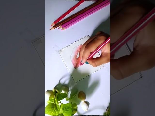 How to draw lip easy #Rekha Mahto (creative)#drawing #