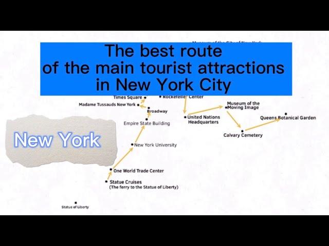 New York. The best route of the main tourist attractions in New York City