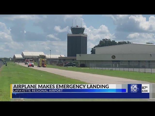 Airplane makes emergency landing at Lafayette Airport