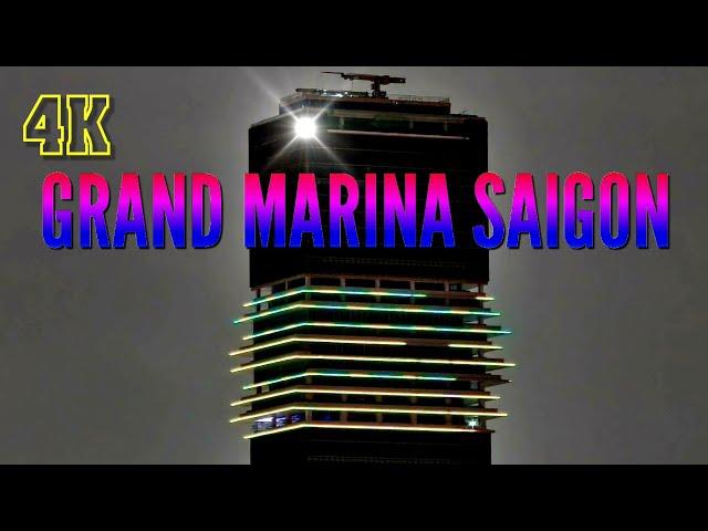 GRAND MARINA SAIGON chiếu đèn LED sáng rực rỡ bên cầu Ba Son Sài Gòn