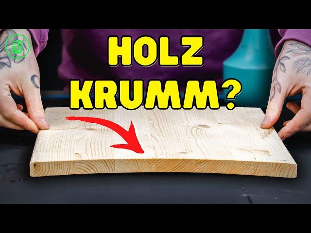 Der einfachste Weg KRUMMES HOLZ WIEDER GERADE zu bekommen - ganz OHNE ABRICHTE! | Jonas Winkler