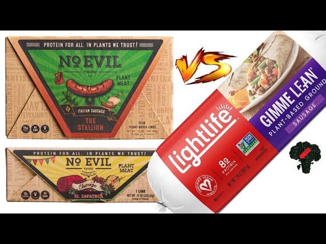 Best Plant Based Meat Replacements NO Oil - LightLife Gimme Lean Sausage vs. No Evil Chorizo Recipe