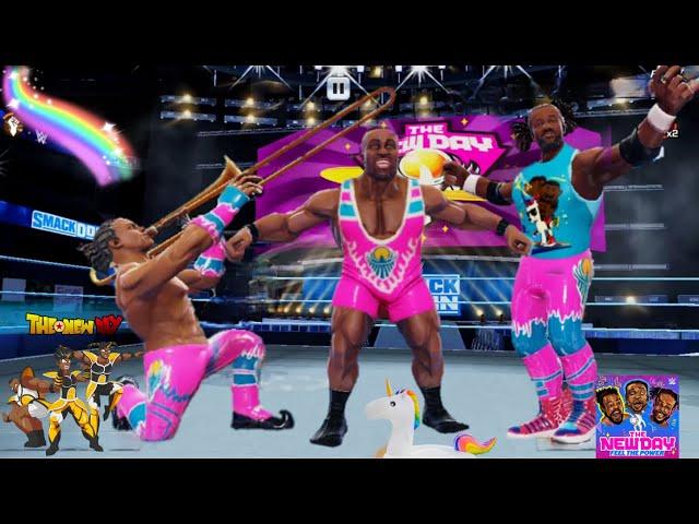 the new day gameplay by wwe mayhem