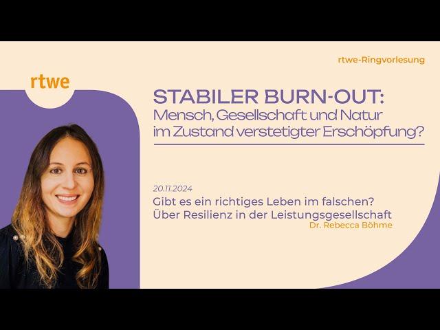 Gibt es ein richtiges Leben im falschen? | Dr. Rebecca Böhme, 27.11.2024