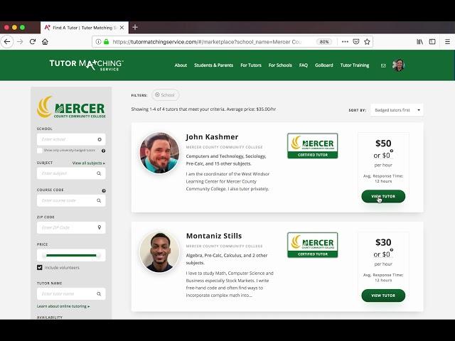 How to Book a Tutor at MCCC on TMS