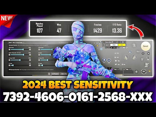 BGMI 2024 NO RECOIL/ZERO RECOIL SENSITIVITY CODE | BGMI BEST SENSITIVITY SETTINGS.