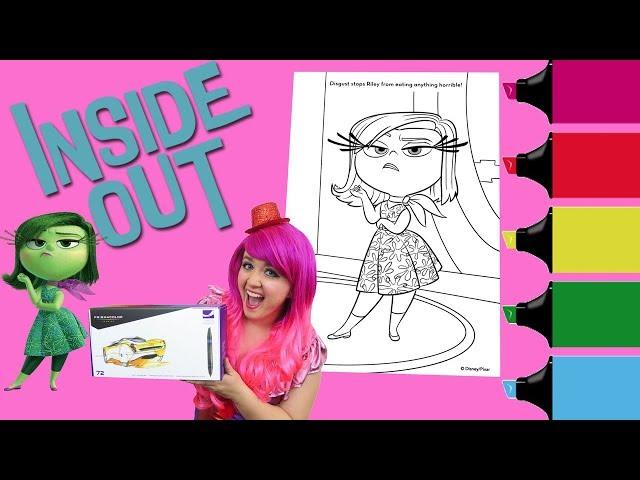 Coloring Disgust Inside Out Coloring Book Page Colored Markers Prismacolor | KiMMi THE CLOWN