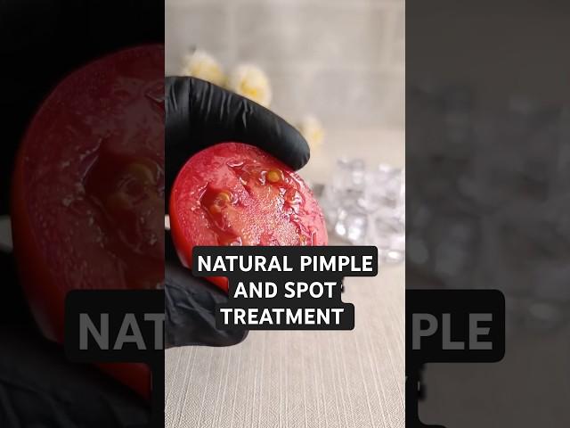 How to treat pimples and fade dark spots with tomato and sugar scrub. #naturalskincare #tomatoscrub