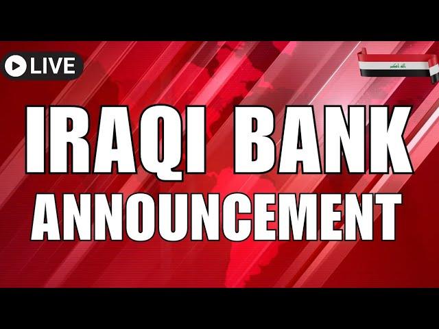 Central Bank Of Iraq Announcement About Iraqi Dinar RVIraqi Dinar News Today 