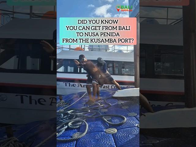 Another way to get from Bali to Nusa Penida for seasick travelers #bali #seasick