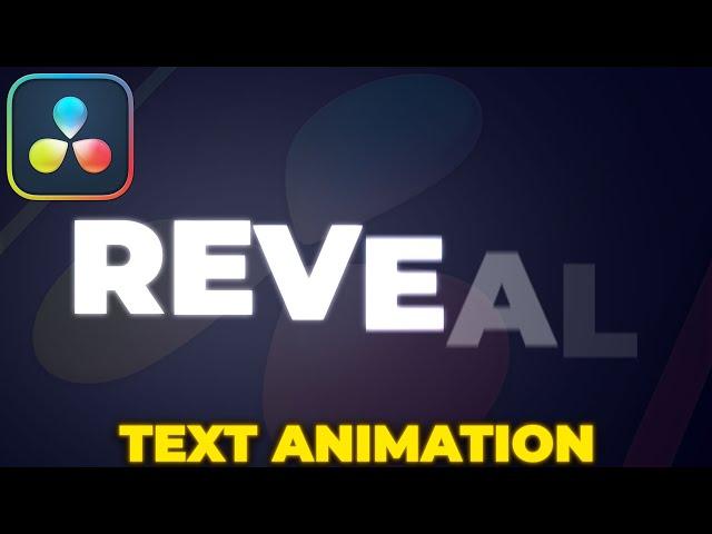 Text Animation Tutorial in Davinci Resolve 18 | Text Reveal Animation