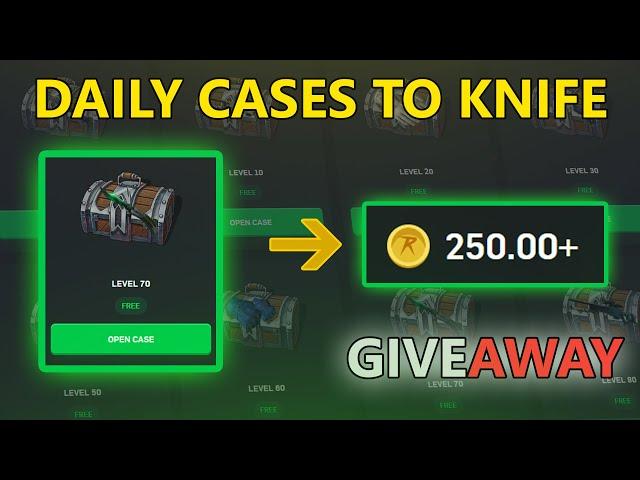 Daily cases to knife challenge - GIVEAWAY - I found new best case on CSGORoll?