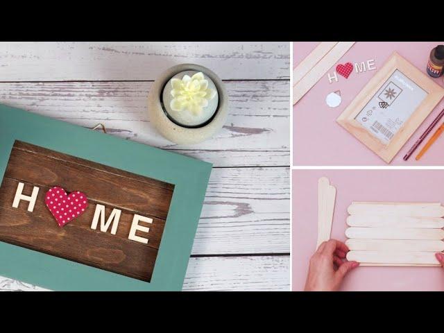 DIY Popsicle Stick Wall Art for A Welcoming Home