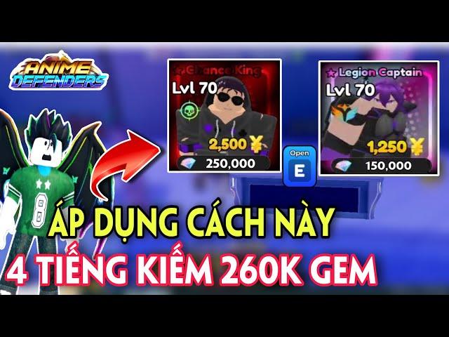 ANIME DEFENDERS - KHÔNG NGỜ CHỈ 4 TIẾNG MÌNH SĂN SALE KIẾM ĐƯỢC 260K GEM