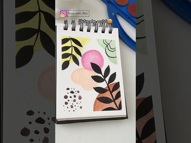 Boho pastels 🩷 #shortviral #artshorts #watercolor #watercolour #bhfyp #fyp #art