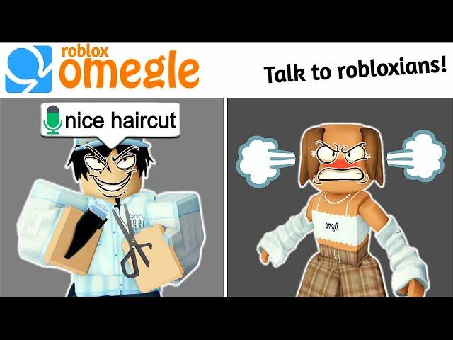 Roblox Omegle VOICE CHAT... But i cut everyone's HAIR