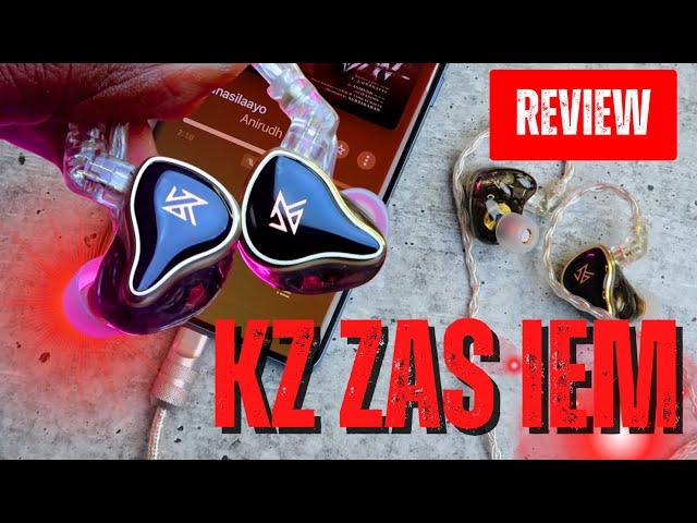KZ ZAS 7BA + 1DD Review | Best Bassy KZ IEM Earphones