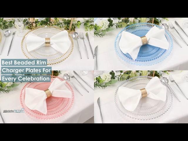 Best Beaded Rim Charger Plates For Every Celebration | Tableclothsfactory.com